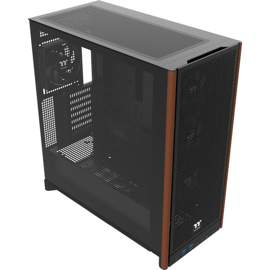 Thermaltake s370 ws midi tower behuizing (zwart | 2x usb-a | 1x usb-c | tempered glass)