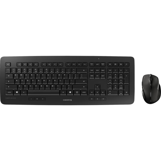Cherry dw 5100 draadloze desktopset (zwart, us lay-out (qwerty), 100%)