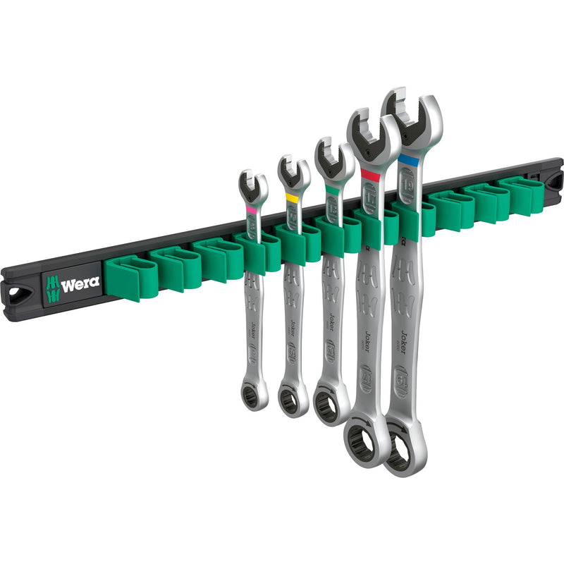 Afbeelding laden in galerijviewer, Wera 9631 magneetstrip 6000 joker 2 steek-ringratelsleutelset moersleutel (5‑delig)
