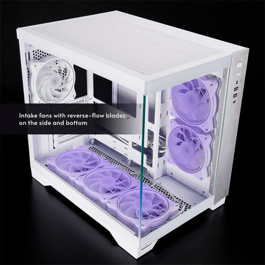 Chieftec visio midi tower behuizing (wit | 2x usb-a | 1x usb-c | rgb | tempered glass)