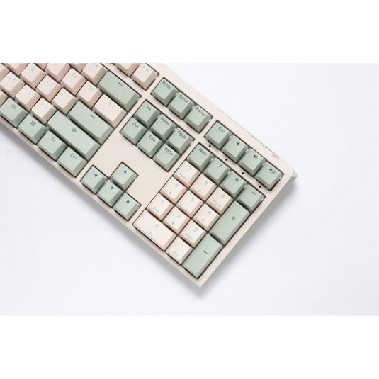 Ducky one 3 matcha, toetsenbord (crème groen, us lay-out, cherry mx brown, pbt double shot, hot swap)