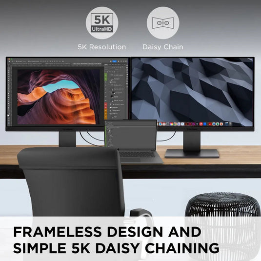 Viewsonic vp2788-5k mac-compatible 27 4k uhd monitor (zwart, 2x thunderbolt 4, 1x hdmi, 1x displayport, usb-a, usb-c)