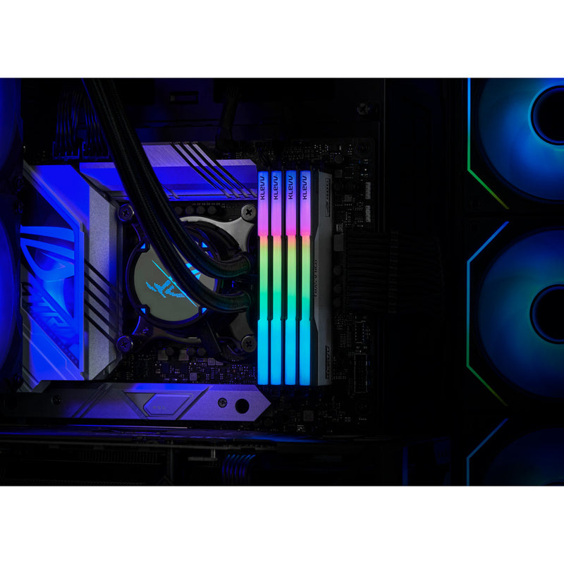 Afbeelding laden in galerijviewer, Klevv 32 gb ddr5-6200 (2x 16 gb) kit werkgeheugen (wit zwart, kd5agua80-62b320p, cras v rgb rog, xmp 3.0, expo)
