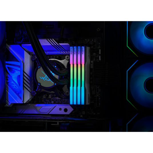Klevv 32 gb ddr5-6200 (2x 16 gb) kit werkgeheugen (wit zwart, kd5agua80-62b320p, cras v rgb rog, xmp 3.0, expo)