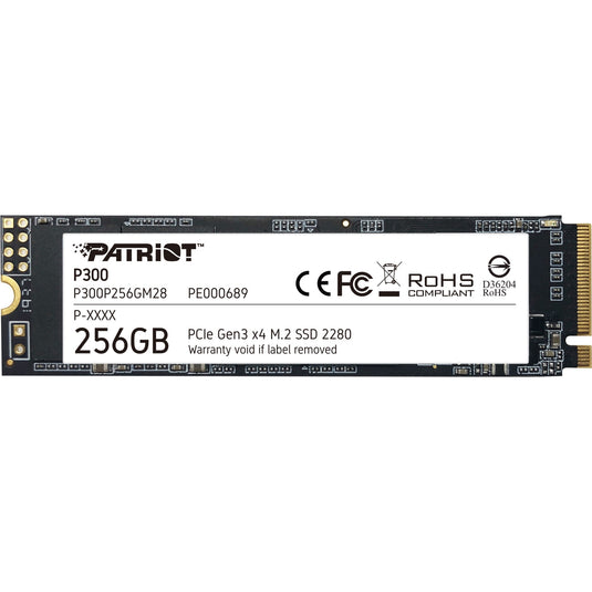 Patriot p300 256 gb ssd (p300p256gm28, pcie 3.0 x4, m.2 2280)