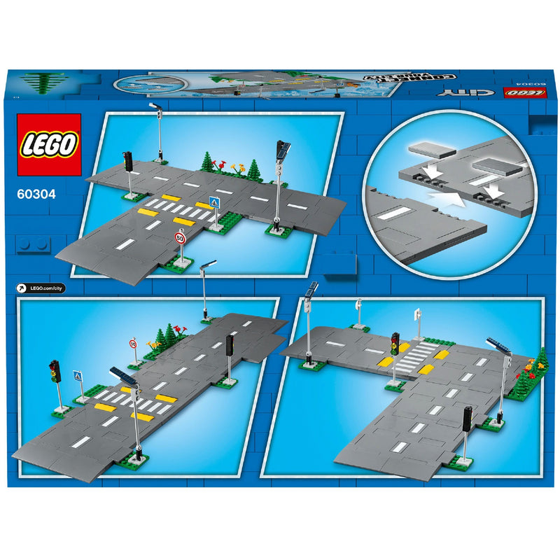 Afbeelding laden in galerijviewer, Lego ® city wegplaten 60304 bouwset; bouwbare speelgoedweg; maak de wegplaten vast aan je stad om deze uit te breiden; met lantaarnpalen, stoplichten, verkeersborden, bomen en planten, verkeersdrempels en een zebrapad (112 onderdelen)
