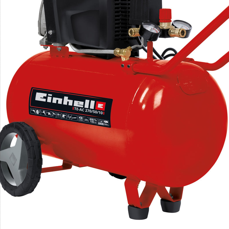 Afbeelding laden in galerijviewer, Einhell compressor te-ac 270 50 10 (rood)
