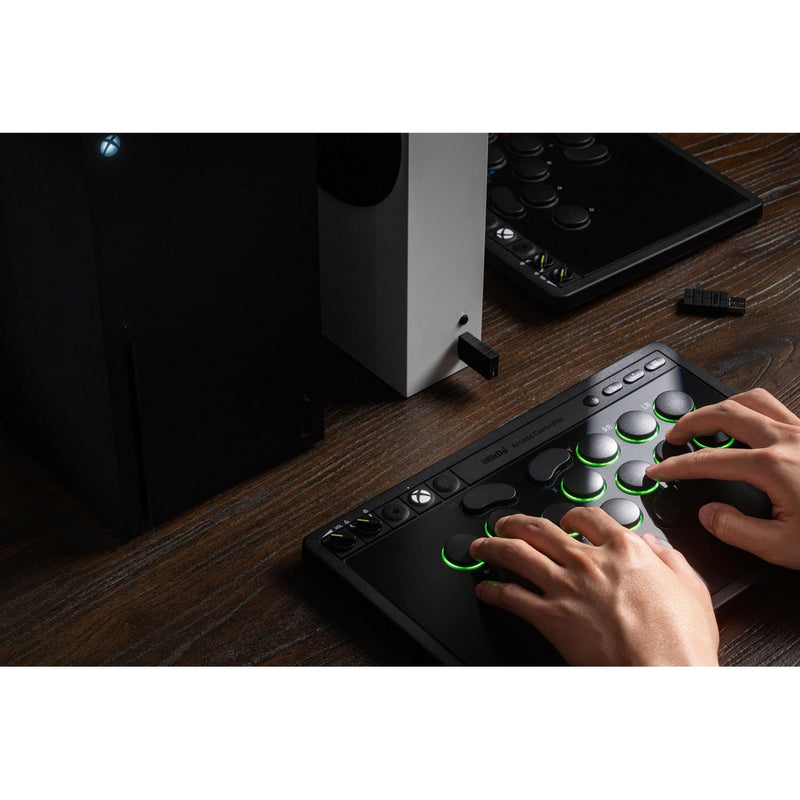 Afbeelding laden in galerijviewer, 8bitdo arcade controller for xbox (zwart, 2.4 ghz usb, xbox series x|s, xbox one, pc)
