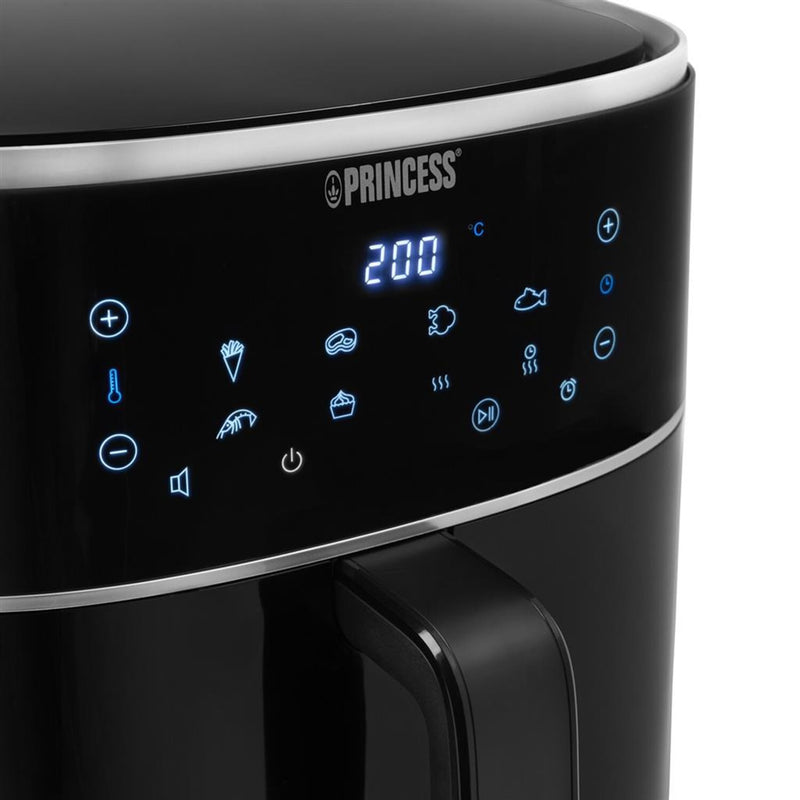 Afbeelding laden in galerijviewer, Princess 182254 digitale airfryer 8l heteluchtfriteuse (zwart, 8 liter | hetelucht | verstelbaar airfryerrek | bpa-vrij)
