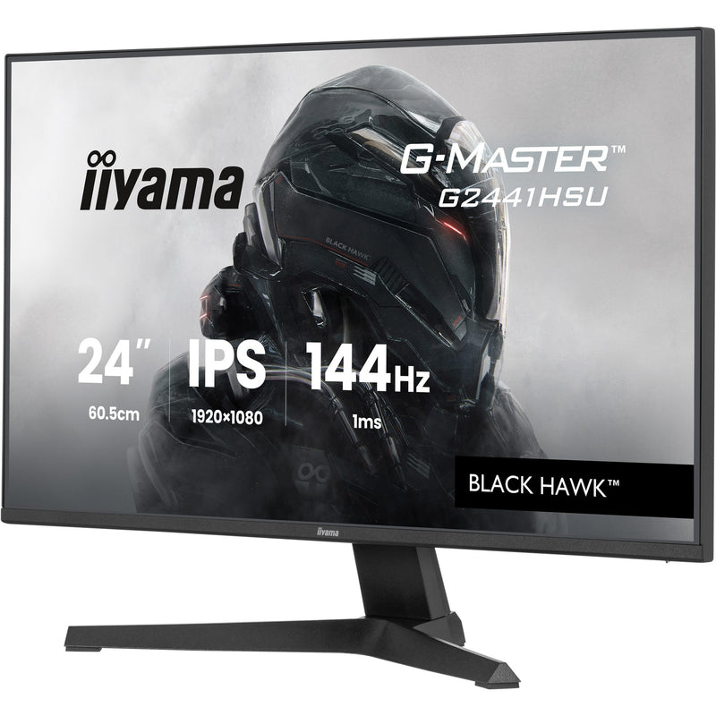 Afbeelding laden in galerijviewer, Iiyama g-master black hawk g2441hsu-b1 23.8 gaming monitor (zwart, hdmi, displayport, 2x usb-a, usb-b, 144 hz)
