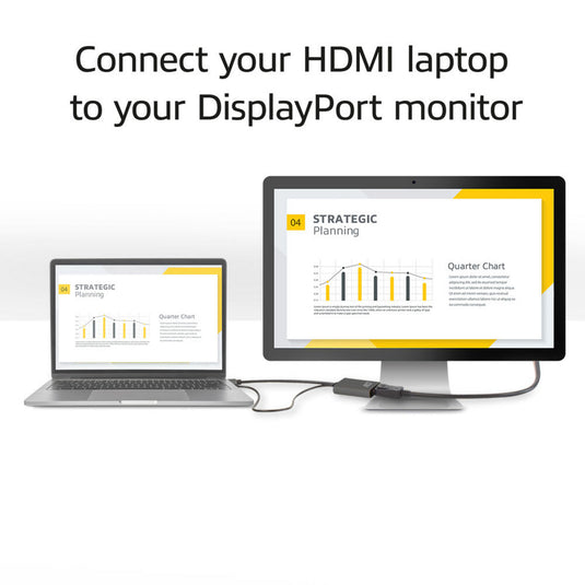 Act connectivity hdmi naar displayport adapter, 4k@60hz (zwart)