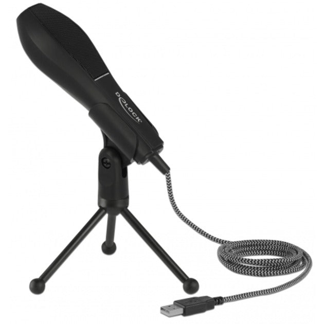 Afbeelding laden in galerijviewer, Delock usb condenser microfoon (zwart, met tafel standaard)
