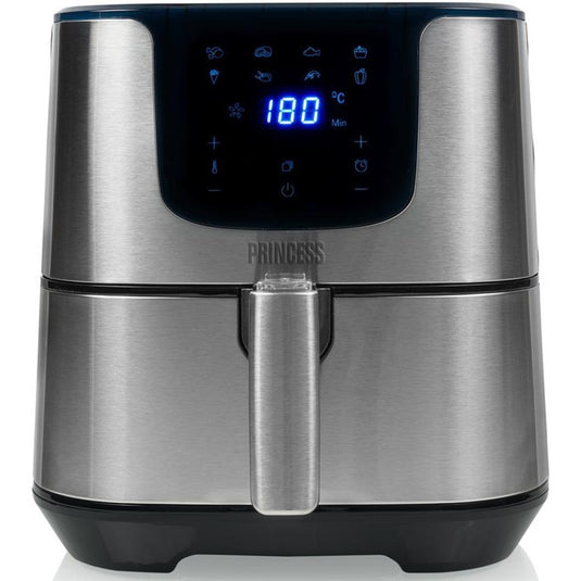 Princess 182060 digital aerofryer deluxe xxl heteluchtfriteuse (roestvrij staal zwart, 5,5 liter)