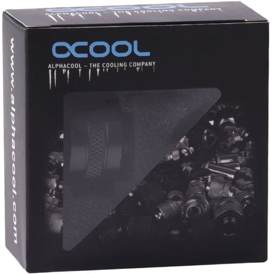 Alphacool eiszapfen pro 13 mm hardtube fitting g1 4 - deep black verbinding (zwart (mat))