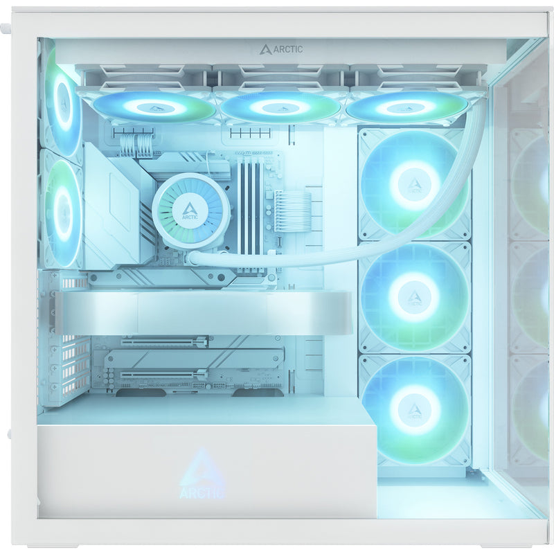 Afbeelding laden in galerijviewer, Arctic xtender vg midi tower behuizing (wit | 2x usb-a | 1x usb-c | rgb | tempered glass)
