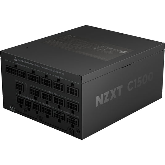 Nzxt c1500 platinum modulaire 1500 watt voeding (zwart, 2x 12v-2x6, 6x pcie)