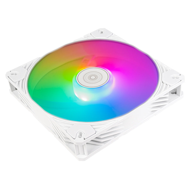Afbeelding laden in galerijviewer, Silverstone shark force 140 argb case fan (wit, 140 x 140 x 25 mm, pwm, 4-1 pin argb (5v led))
