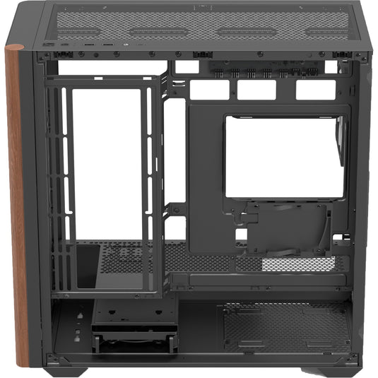 Aerocool b301a mini tower behuizing (zwart | 1x usb-a | 1x usb-c | rgb)