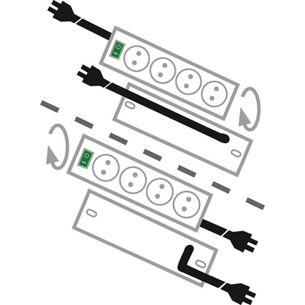 Afbeelding laden in galerijviewer, Brennenstuhl primera-tec comfort switch plus 19.500a stekkerdoos met overspanningsbeveiliging 7-voudig zwart 2m h05vv-f 3g1,5 2 permanent, 5 schakelbaar
