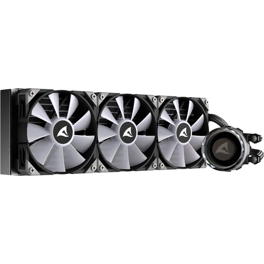 Sharkoon s90 rgb waterkoeling (zwart, 4-pins pwm fan-connector)