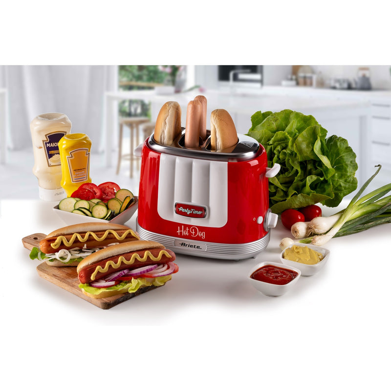 Afbeelding laden in galerijviewer, Ariete party time hotdogmaker 0206 00 hot dog maker (rood wit)
