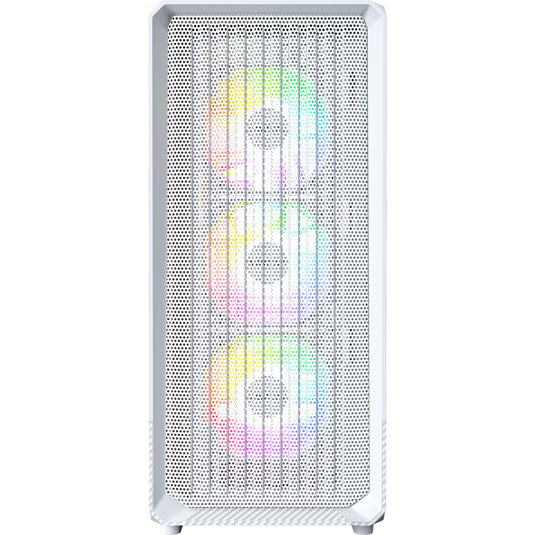 Montech x5 midi tower behuizing (wit | 2x usb-a | 1x usb-c | tempered glass)
