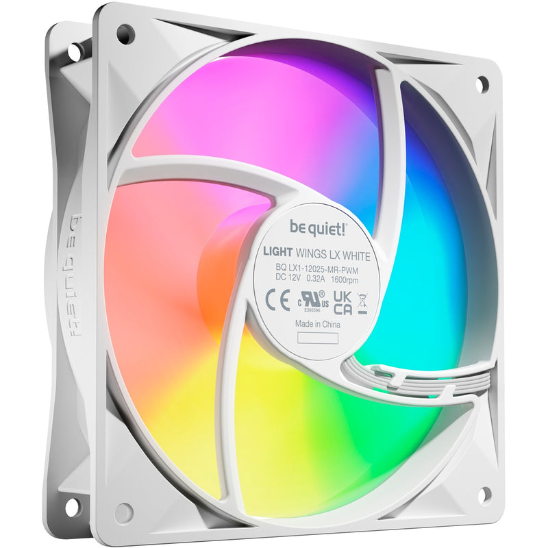Afbeelding laden in galerijviewer, Be quiet! light wings lx pwm rgb case fans (wit, 3 stuks, 120 x 120 x 25 mm)
