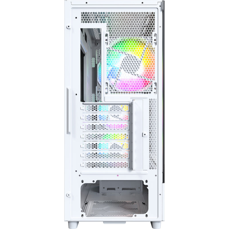 Afbeelding laden in galerijviewer, Montech x5 midi tower behuizing (wit | 2x usb-a | 1x usb-c | tempered glass)
