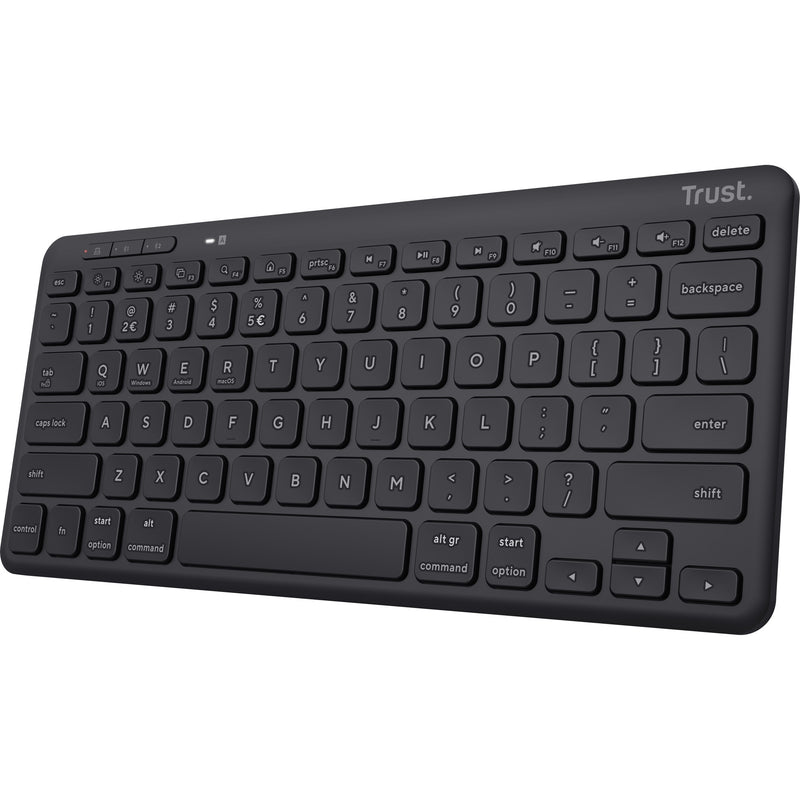Afbeelding laden in galerijviewer, Trust lyra compact draadloos toetsenbord (zwart, us lay-out (qwerty), scissor switches, 65%, 2,4 ghz usb, bluetooth)
