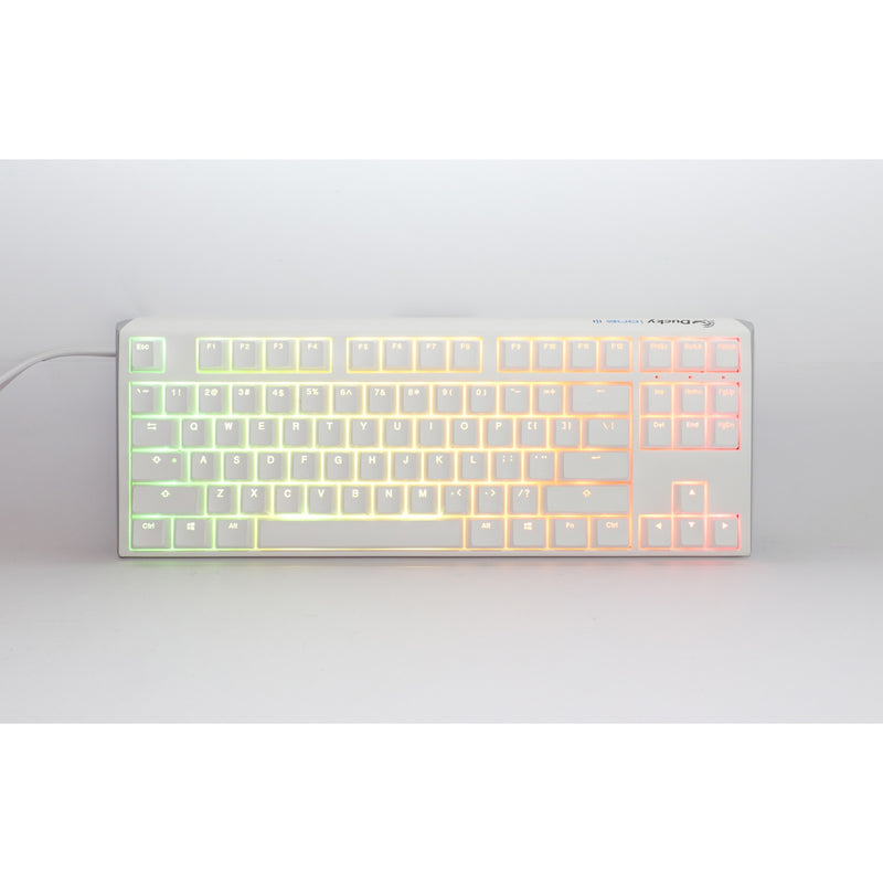 Afbeelding laden in galerijviewer, Ducky one 3 classic pure white tkl rgb mechanisch toetsenbord (wit, us lay-out (qwerty), cherry mx red, 80% (tkl), rgb leds, double-shot pbt, hot-swappable, quack mechanics)
