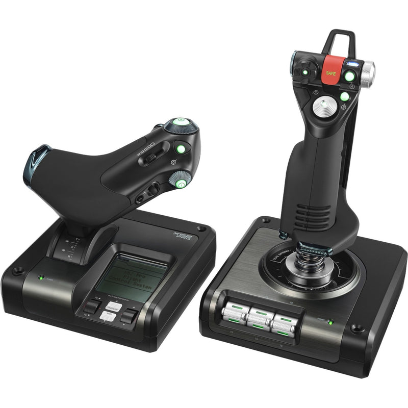 Afbeelding laden in galerijviewer, Logitech g saitek x52 pro flight gaming hotas
