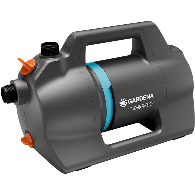 Afbeelding laden in galerijviewer, Gardena besproeiingspomp 4100 silent (donkergrijs turquoise, 550 watt)
