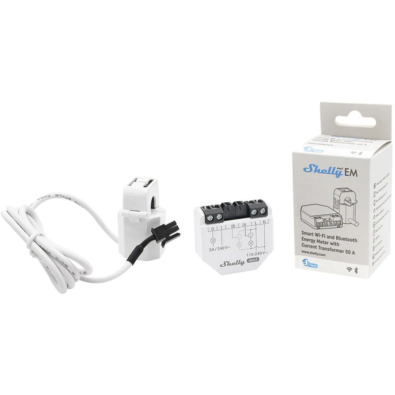 Afbeelding laden in galerijviewer, Shelly em gen3 - (1 x 50a ct included) elektriciteitsmeter bluetooth, wifi
