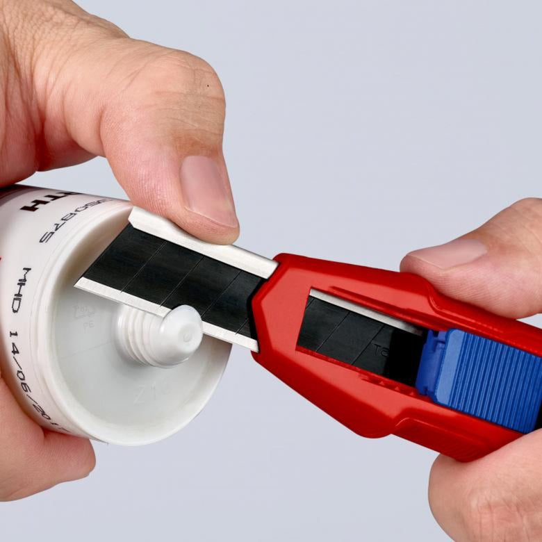 Afbeelding laden in galerijviewer, Knipex cutix universele mes stanleymes (rood blauw, incl. 2 mesbladen)
