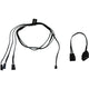 Alphacool digital rgb led y-kabel 3-weg met jst male connector (zwart, 60cm)