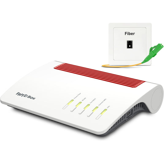 Fritz! box 5590 fiber edition internationaal router (wit rood, mesh wi-fi)