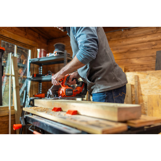 Black+decker 18v brushless cirkelzaag 165mm handcirkelzaag (zwart oranje, accu en oplader niet inbegrepen)