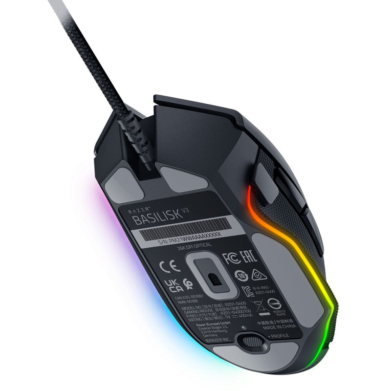 Afbeelding laden in galerijviewer, Razer basilisk v3 gaming muis (zwart, 26.000 dpi, rgb leds)
