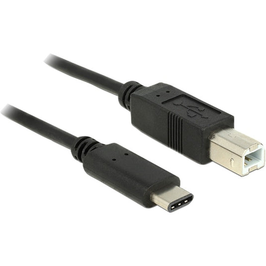Delock usb-c 2.0 > usb-b kabel (zwart, 1 meter)