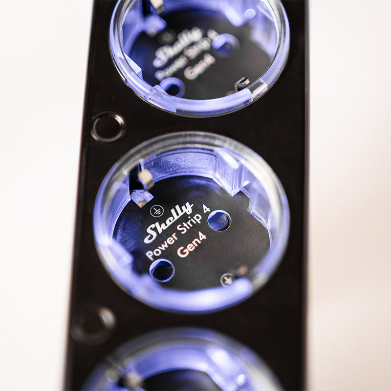 Afbeelding laden in galerijviewer, Shelly power strip gen4 stekkerdoos (zwart, wifi, bluetooth, zigbee)
