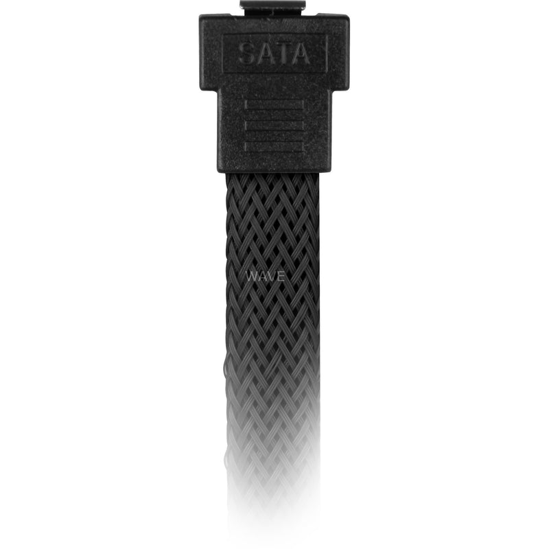 Afbeelding laden in galerijviewer, Sharkoon sata iii 90° sleeve kabel (zwart, 0,6 meter)
