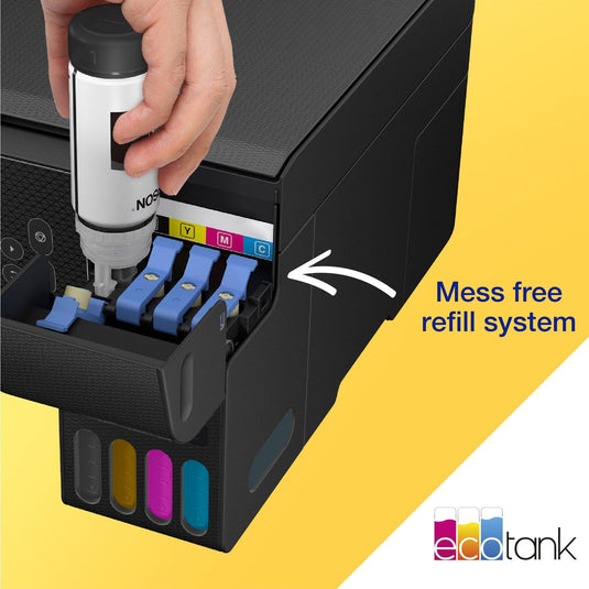 Epson ecotank et-2871 a4 multifunctionele wi-fi-printer met inkttank all-in-one inkjetprinter (zwart, scannen, kopiëren, wi-fi, inclusief tot 3 jaar inkt)