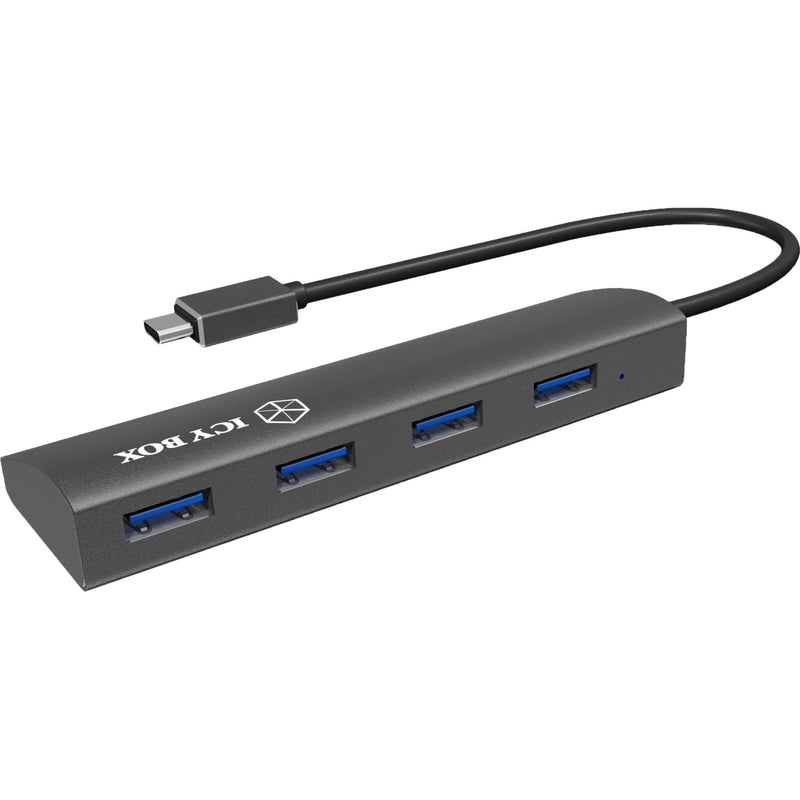 Afbeelding laden in galerijviewer, Icy box ib-ac6405-c usb-hub (antraciet, usb type-c hub)
