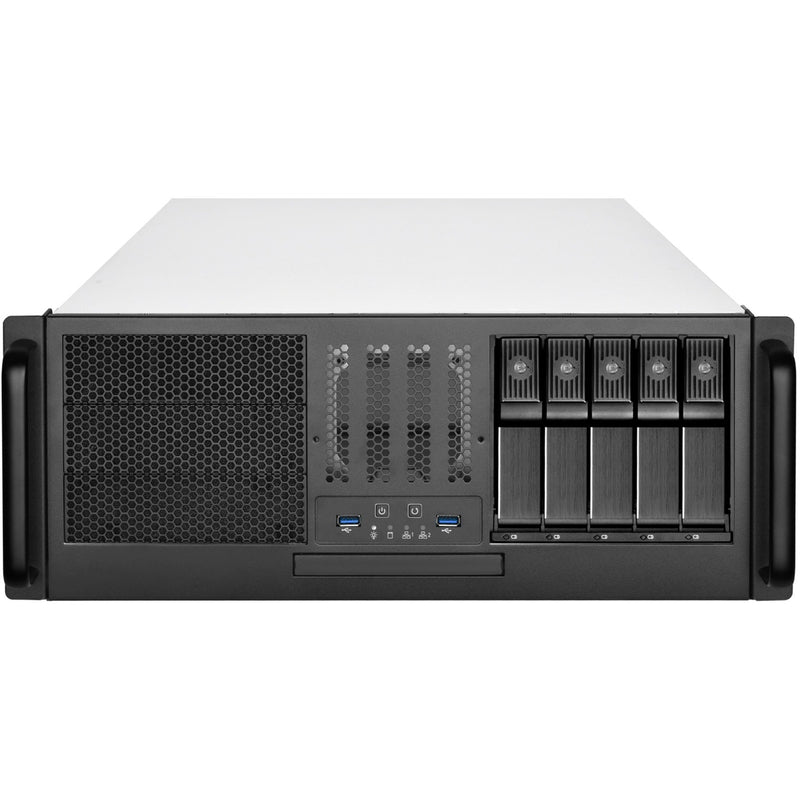 Afbeelding laden in galerijviewer, Silverstone rm41-h08 rack behuizing (zwart | 2x usb-a 3.2 (5 gbit s))

