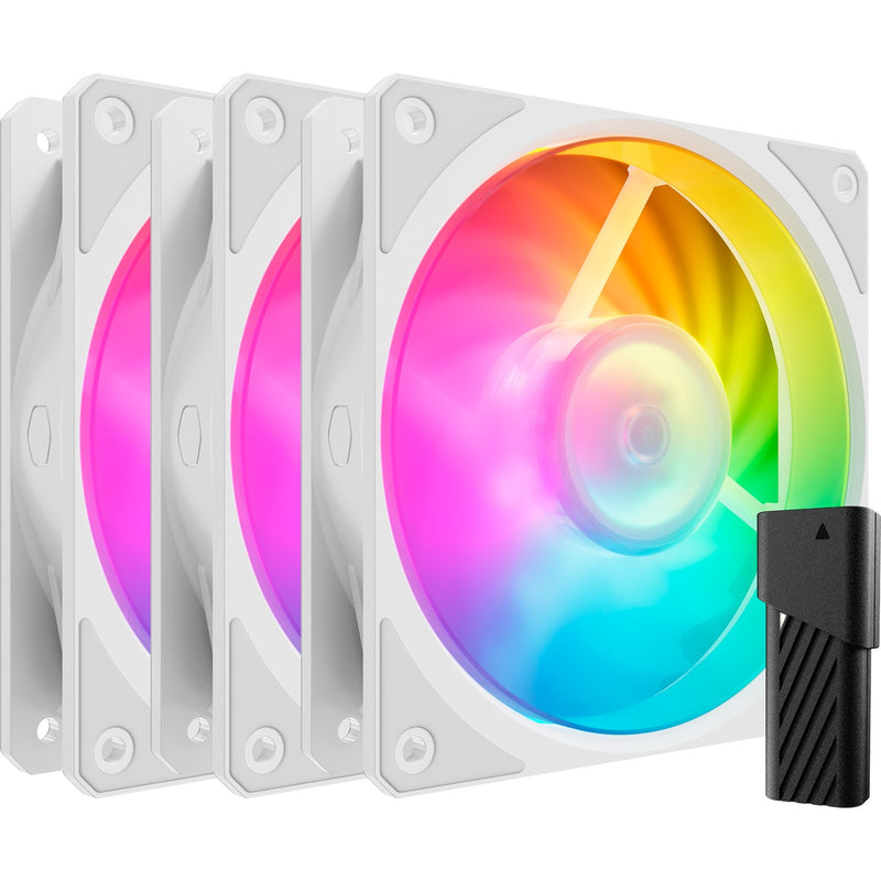 Afbeelding laden in galerijviewer, Cooler master mobius 120p argb 120x120x25 case fans (wit, 3 stuks, 120 x 120 x 25 mm, pwm)
