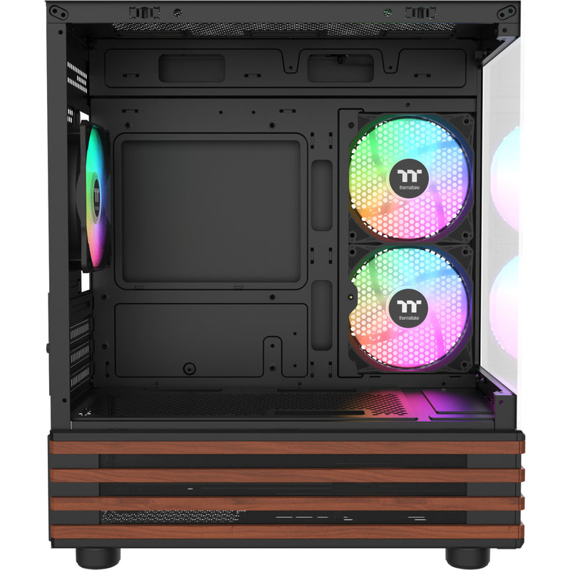 Afbeelding laden in galerijviewer, Thermaltake view 170 ws argb mini tower behuizing (zwart houtkleur | 2x usb-a | rgb | window)
