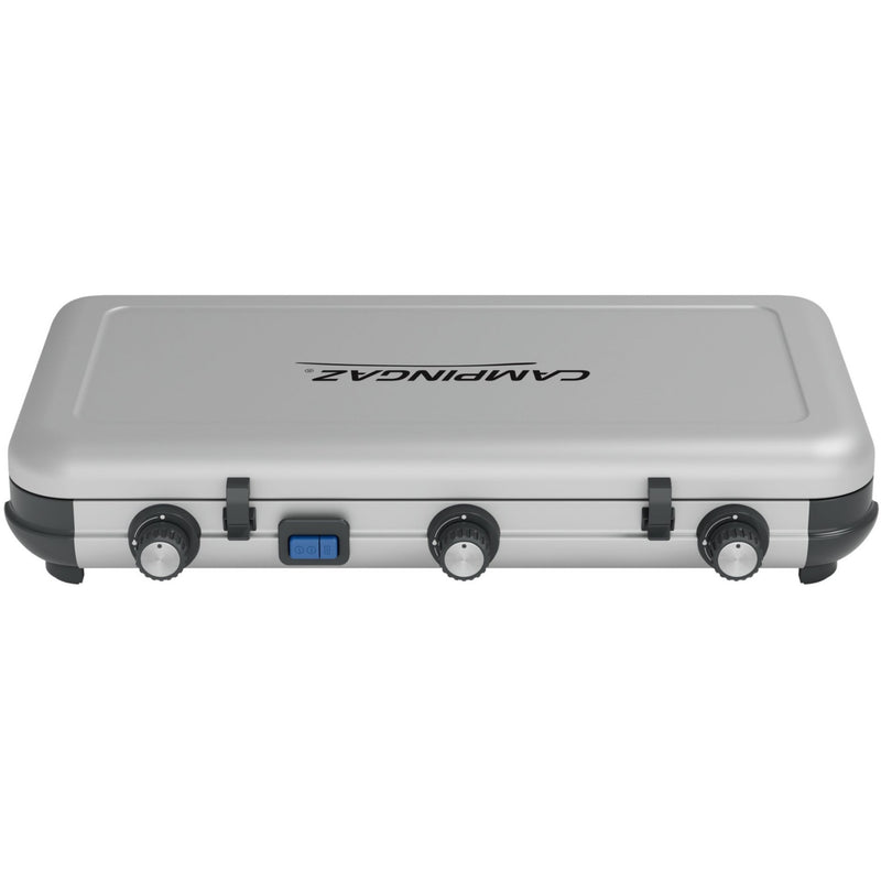 Afbeelding laden in galerijviewer, Campingaz camping kitchen 2 multi-cook campingkooktoestel – 3-delig kookoppervlak – elektronische ontsteking - zilvergrijs
