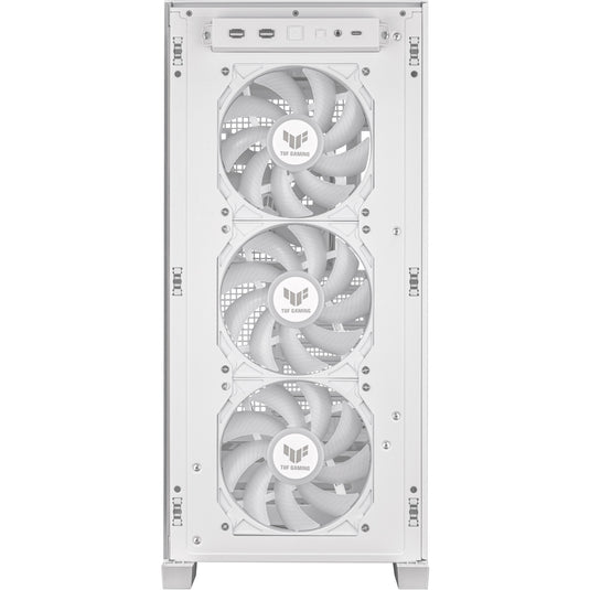 Asus tuf gaming gt302 argb midi tower behuizing (wit | 2x usb-a | 1x usb-c | rgb | tempered glass)
