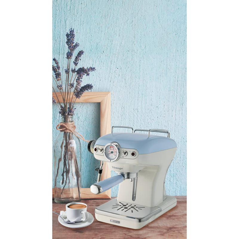 Afbeelding laden in galerijviewer, Ariete vintage espressomachine 1389 15 (lichtblauw wit)
