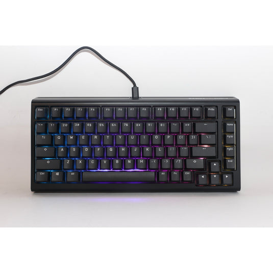 Ducky projectd tinker 75 met qmk via rgb mechanisch toetsenbord (zwart, us lay-out (qwerty), cherry mx red, 75%, rgb leds, double-shot pbt, hot-swappable, gasket mount)